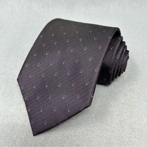 Calvin Klein Men's Silk Tie Dark Purple Geometric Tie, 3.5 in x 58 in